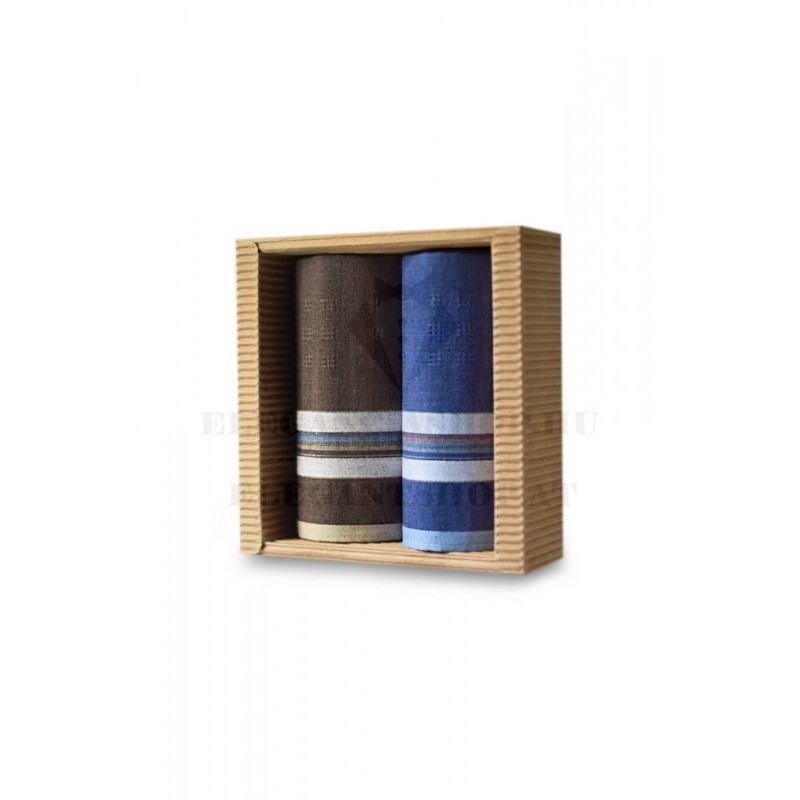 Férfi zsebkendő csomag dobozban - 2 db