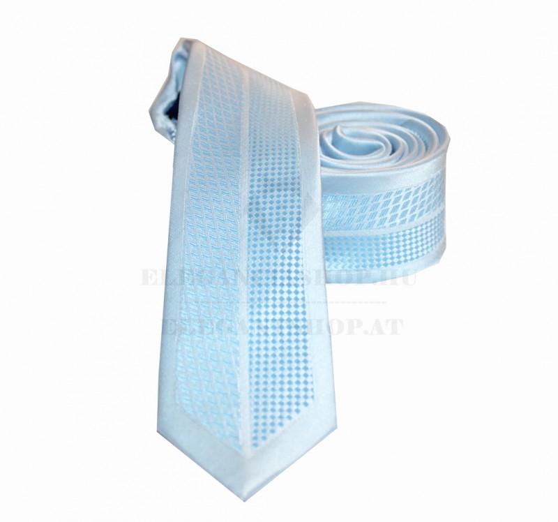 Goldenland slim nyakkendő - Világoskék mintás