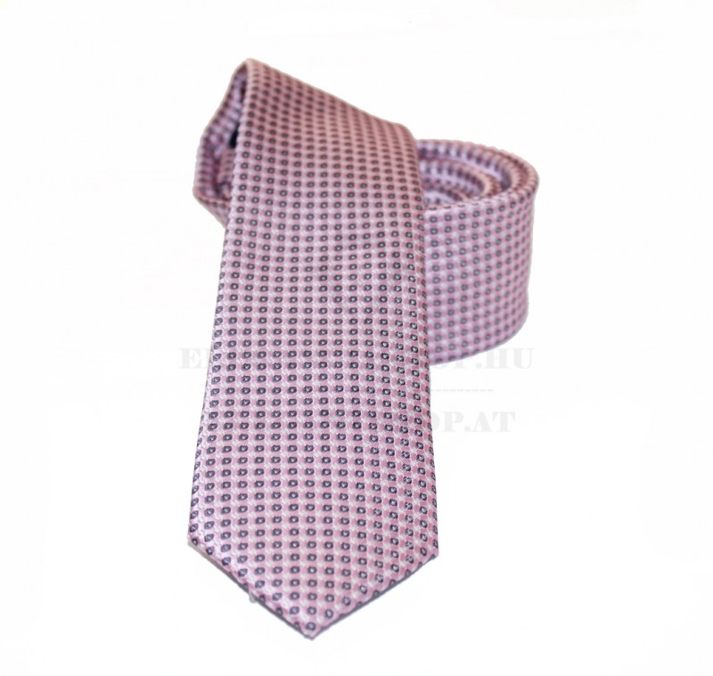 Goldenland slim nyakkendő - Rózsaszín aprómintás