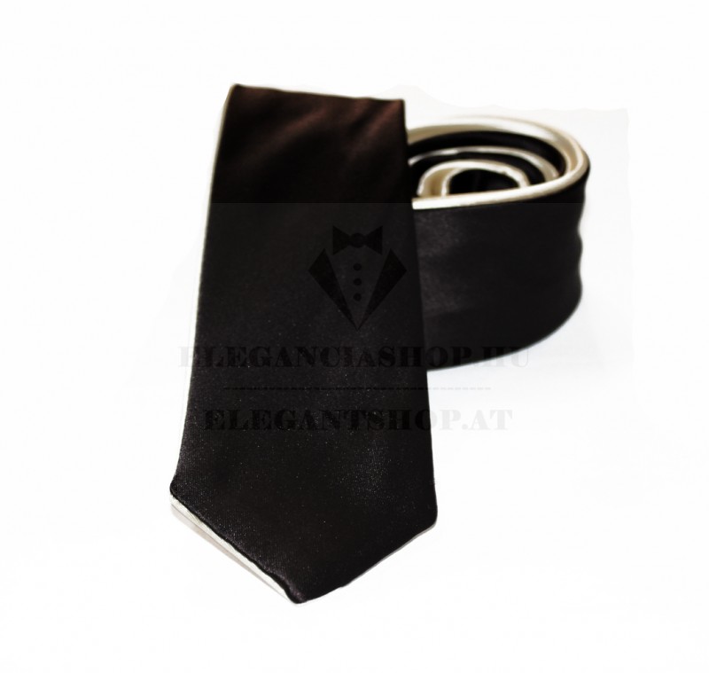 Goldenland fordítható slim nyakkendő - Fekete-arany