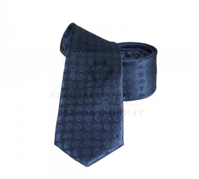 Goldenland slim nyakkendő - Sötétkék mintás