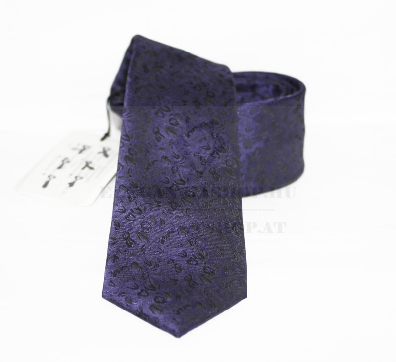 NM slim szövött nyakkendő - Sötétkék mintás