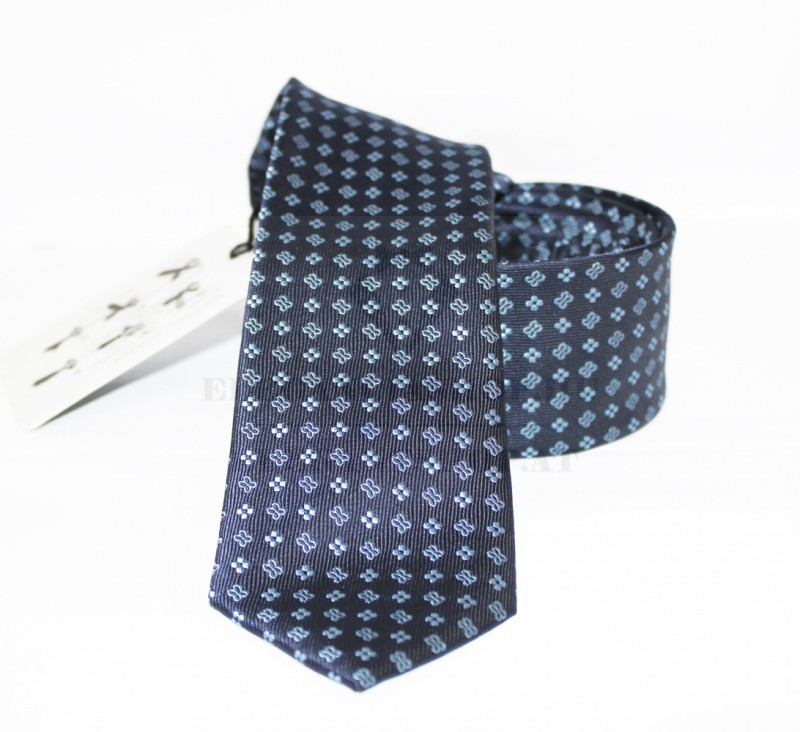 NM slim szövött nyakkendő - Kék kockás