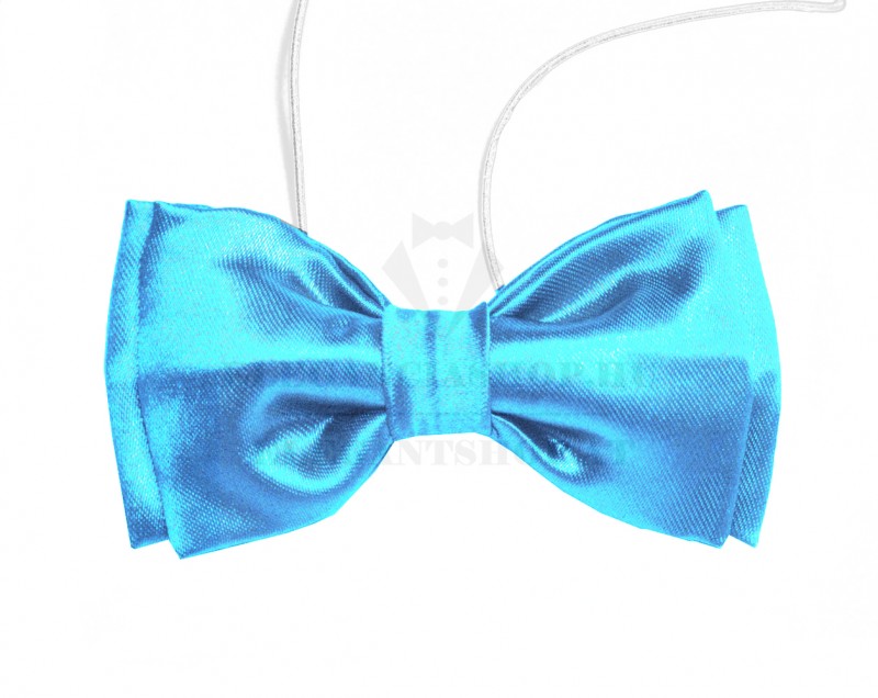 Kiskedvenc szatén csokornyakkendő - Türkízkék