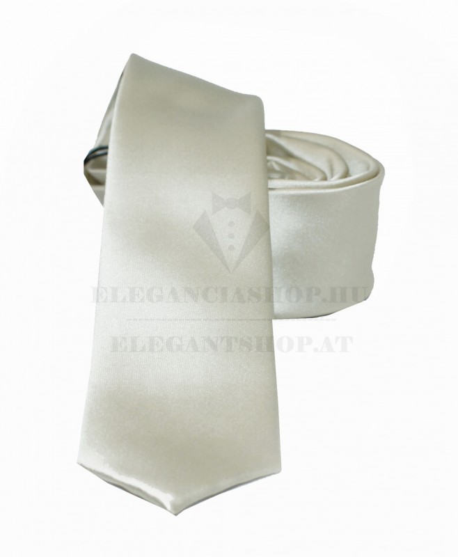 NM slim szatén nyakkendő -Krém