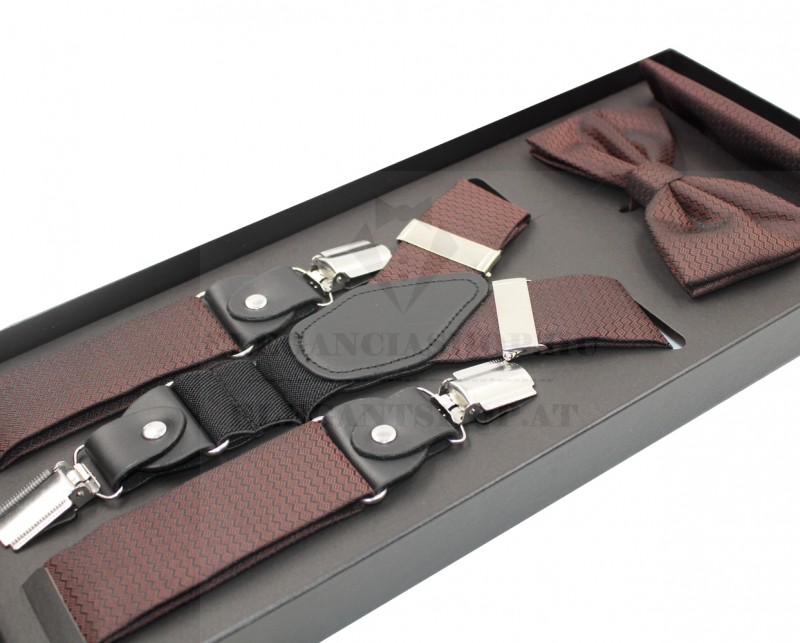 Newsmen nadrágtartó szett - Sötétbarna