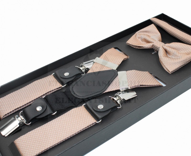 Newsmen nadrágtartó szett - Bézs