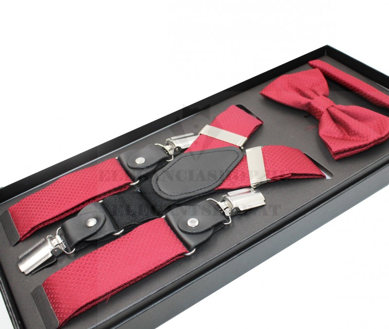 Newsmen nadrágtartó szett - Piros