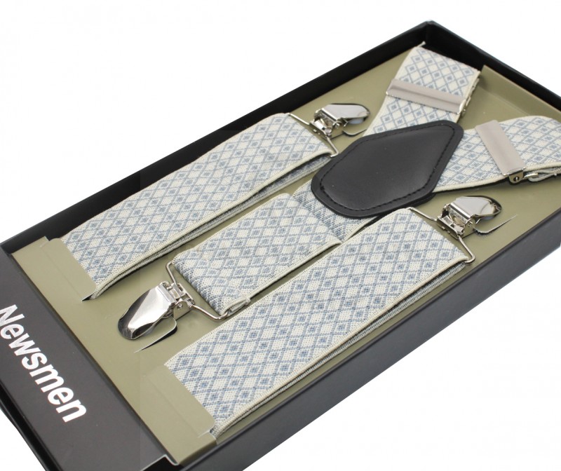 Férfi nadrágtartó - Szürke mintás