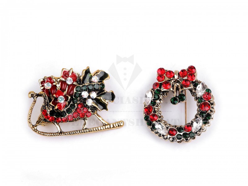 Bross tű kitűző kövekkel