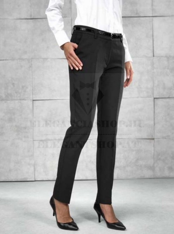 Női szükszárú szövetnadrág - Fekete