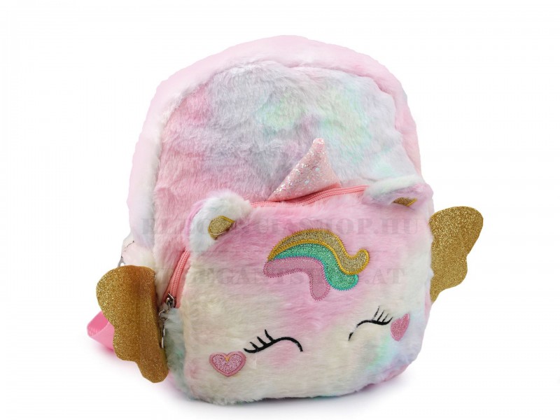 Gyerek táska egyszarvú plüss - 28x32 cm