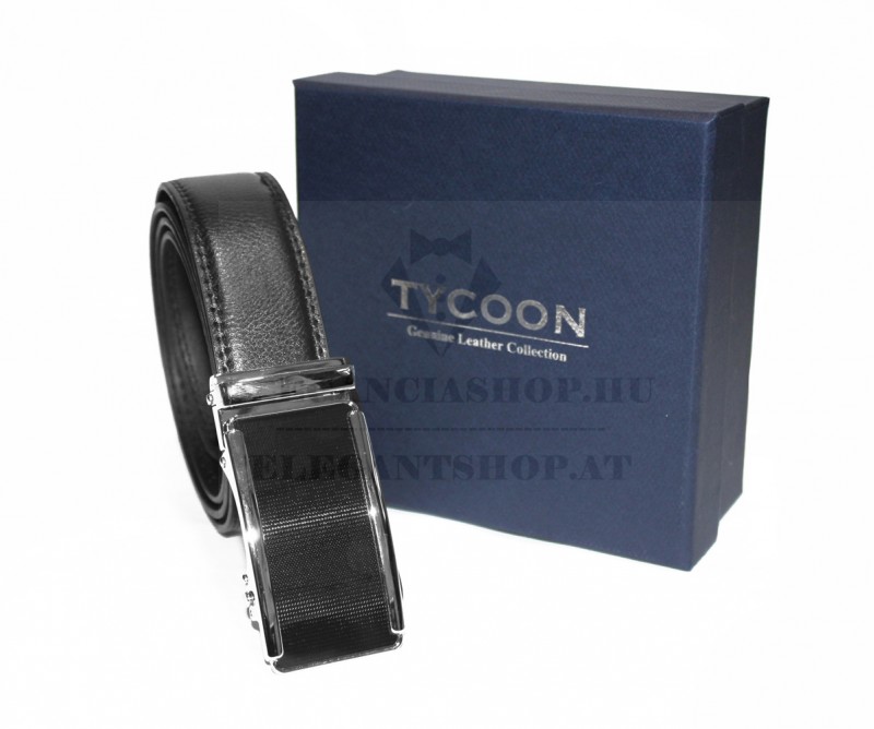 Tycoon férfi bőr öv - Fekete