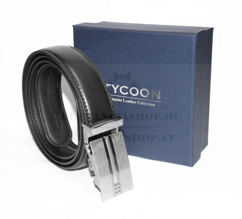 Tycoon férfi bőr öv - Fekete