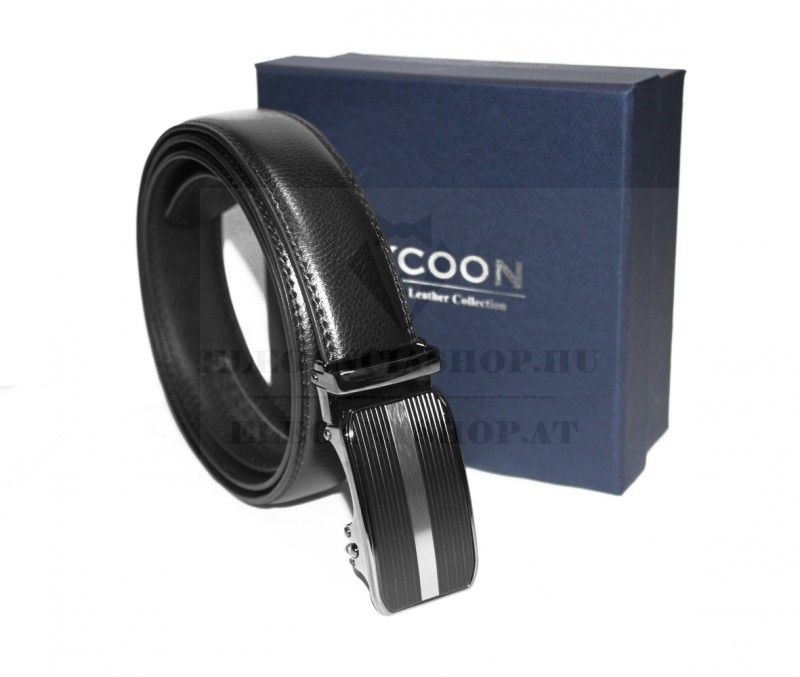 Tycoon férfi bőr öv - Fekete