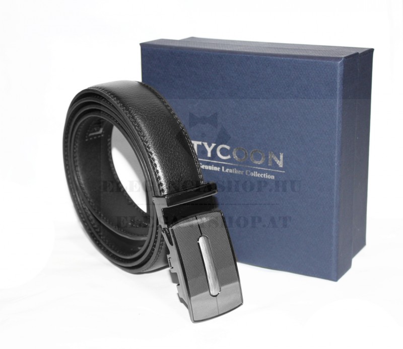 Tycoon férfi bőr öv - Fekete