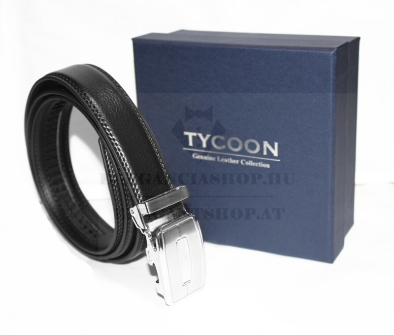 Tycoon férfi bőr öv - Fekete