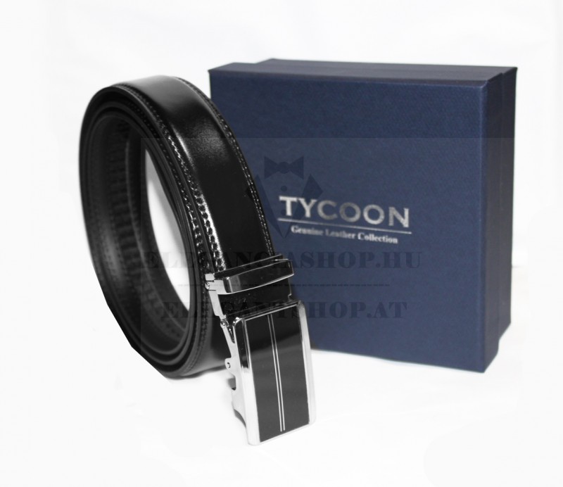 Tycoon férfi bőr öv - Fekete