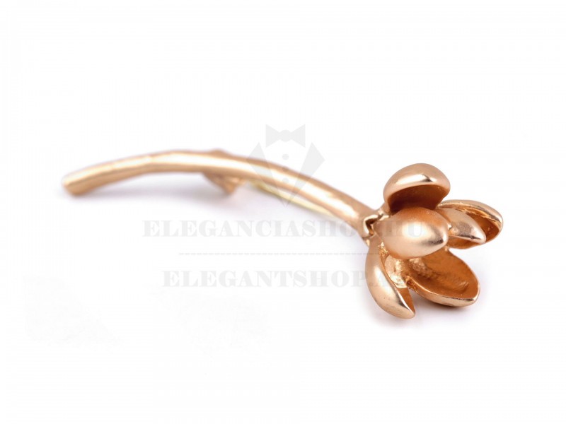 Bross magnólia kitűző