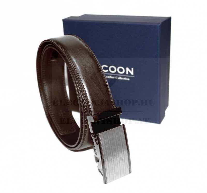Tycoon férfi bőr öv díszdobozban - Barna