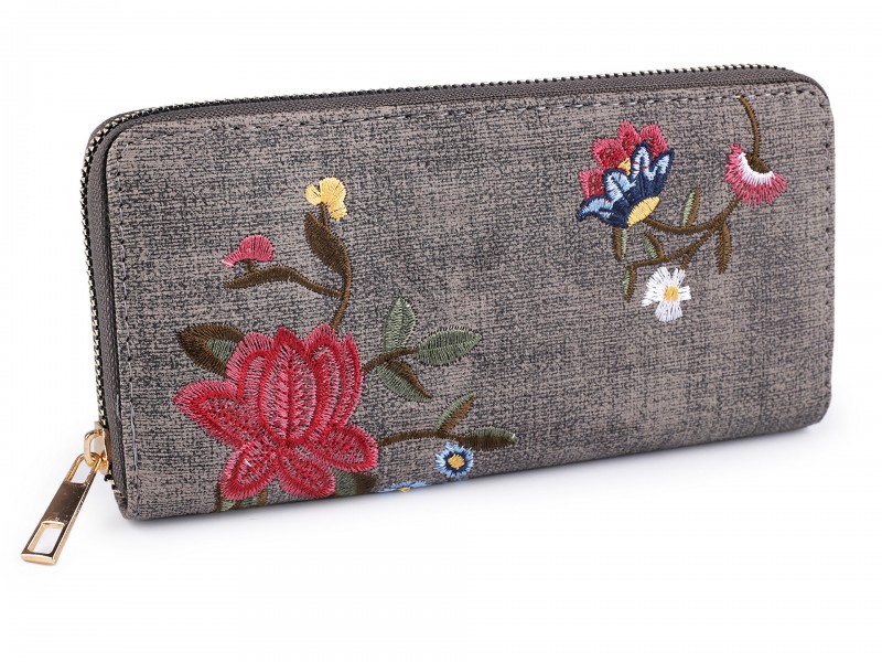 Hímzett női pénztárca
