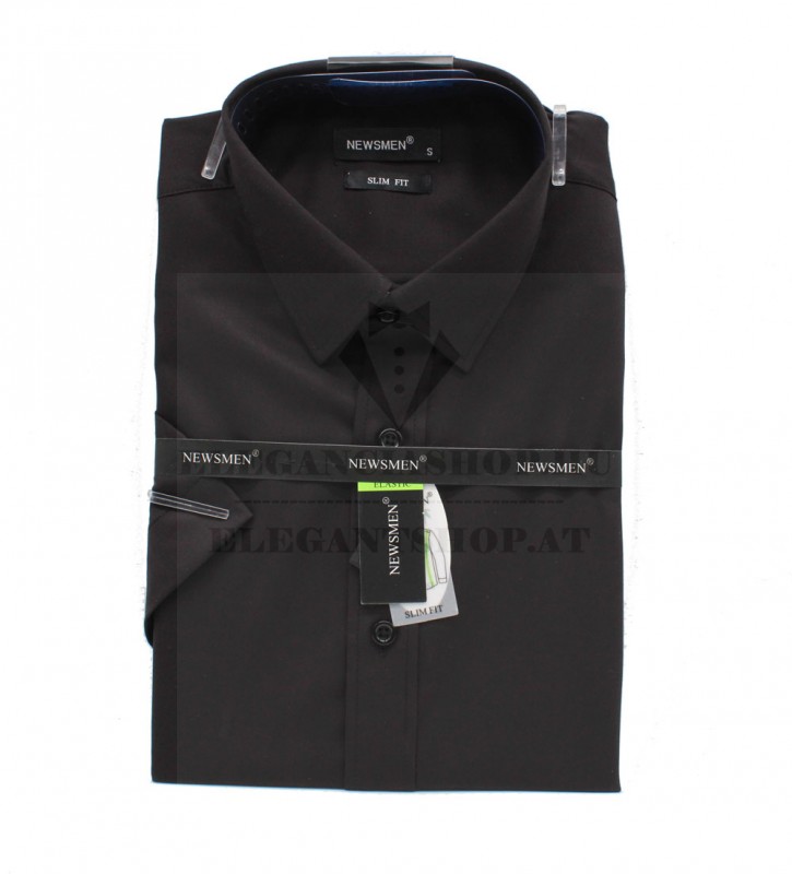 Newsmen bambusz elasztikus r.u slim ing - Fekete