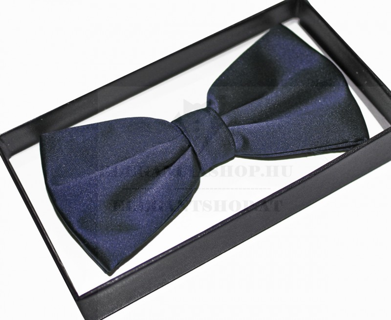 Díszdobozos szatén csokornyakkendő - Sötétkék