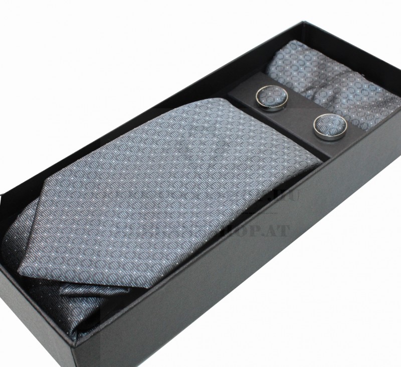 NM nyakkendő szett - Szürke mintás