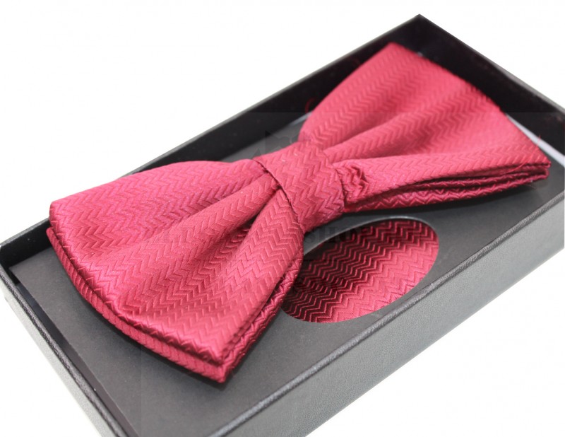 NM Díszdobozos mintás csokornyakkendő szett - Piros aprómintás