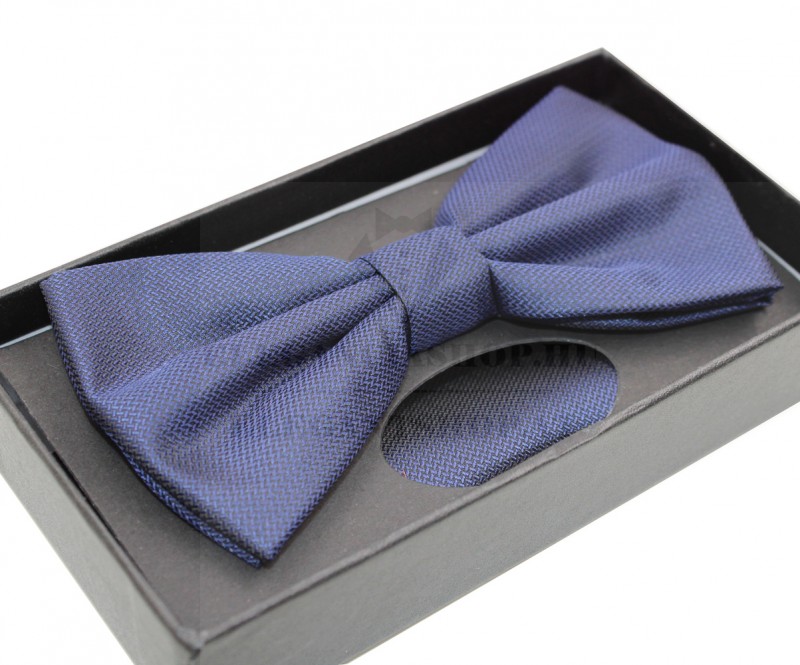 NM Díszdobozos mintás csokornyakkendő szett - Sötétkék aprópöttyös