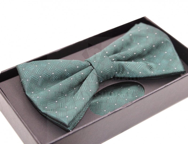 NM Díszdobozos mintás csokornyakkendő szett - Zöld mintás