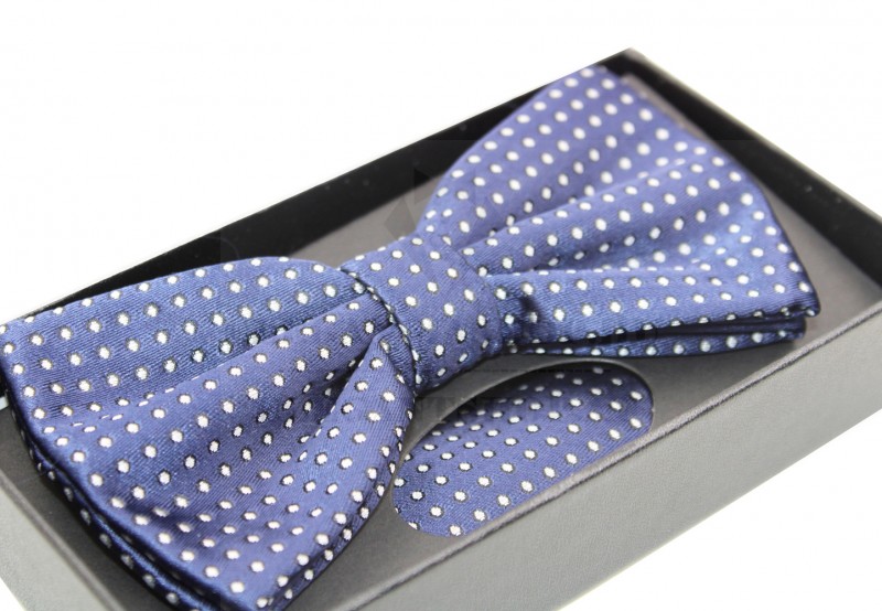 NM Díszdobozos mintás csokornyakkendő szett - Kék mintás