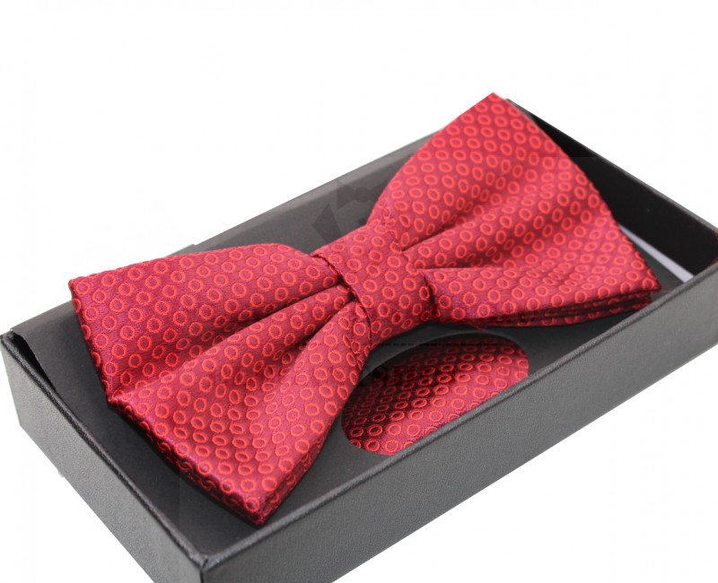 NM Díszdobozos mintás csokornyakkendő szett - Piros mintás