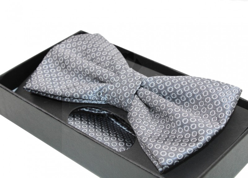 NM Díszdobozos mintás csokornyakkendő szett - Szürke mintás