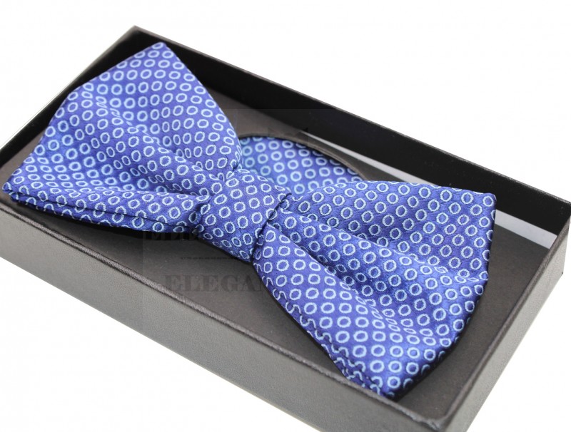 NM Díszdobozos mintás csokornyakkendő szett - Kék mintás
