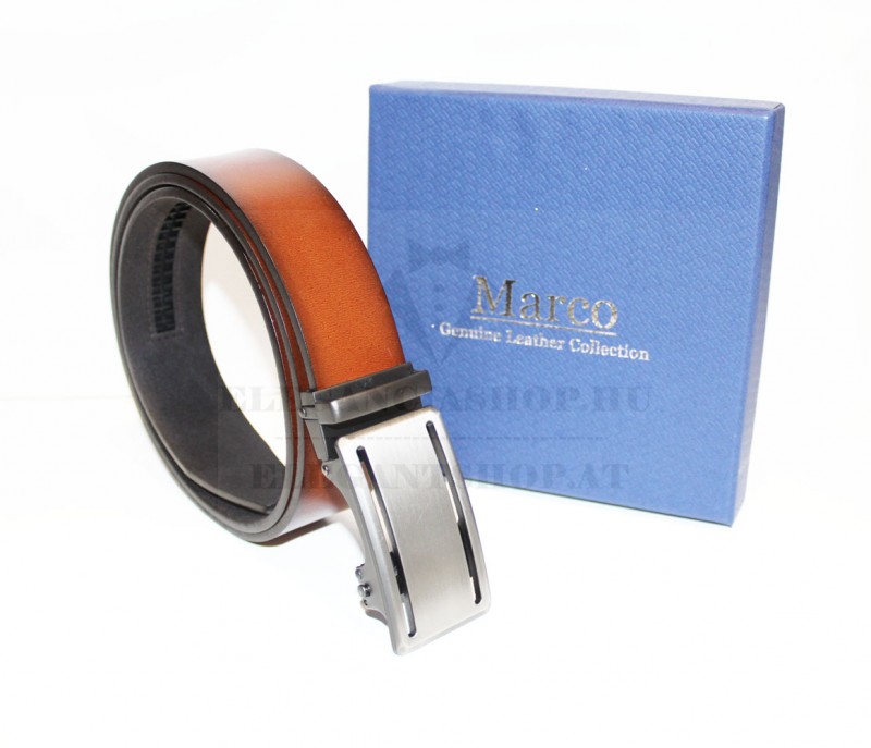 Tycoon férfi bőr öv díszdobozban - Caramell