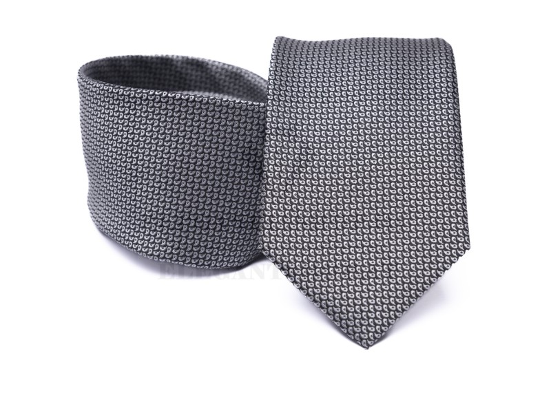 Prémium nyakkendő - Szürke aprómintás