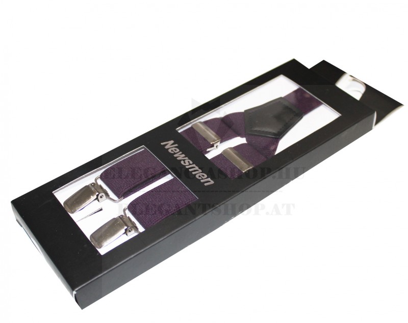 NM Díszdobozos unisex nadrágtartó - Burgundi