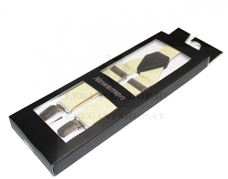 NM Díszdobozos unisex nadrágtartó - Halványsárga