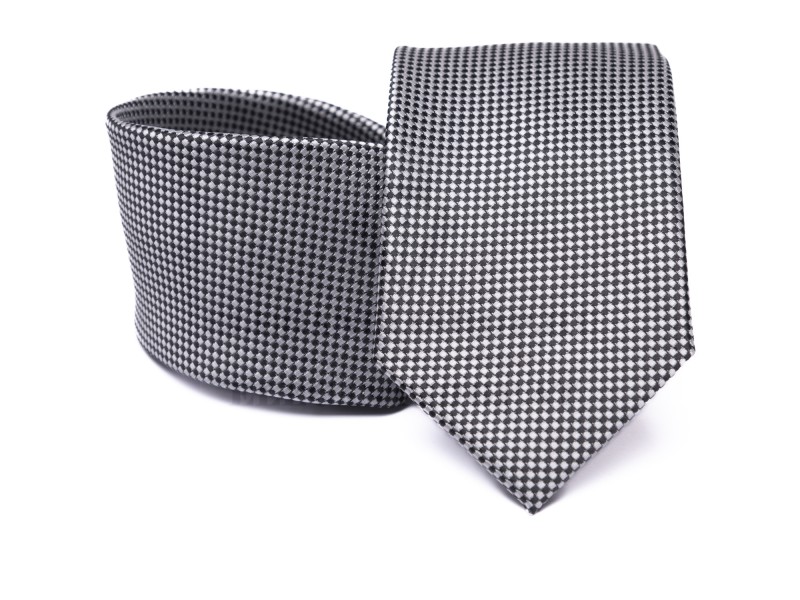 Prémium nyakkendő - Szürke aprómintás