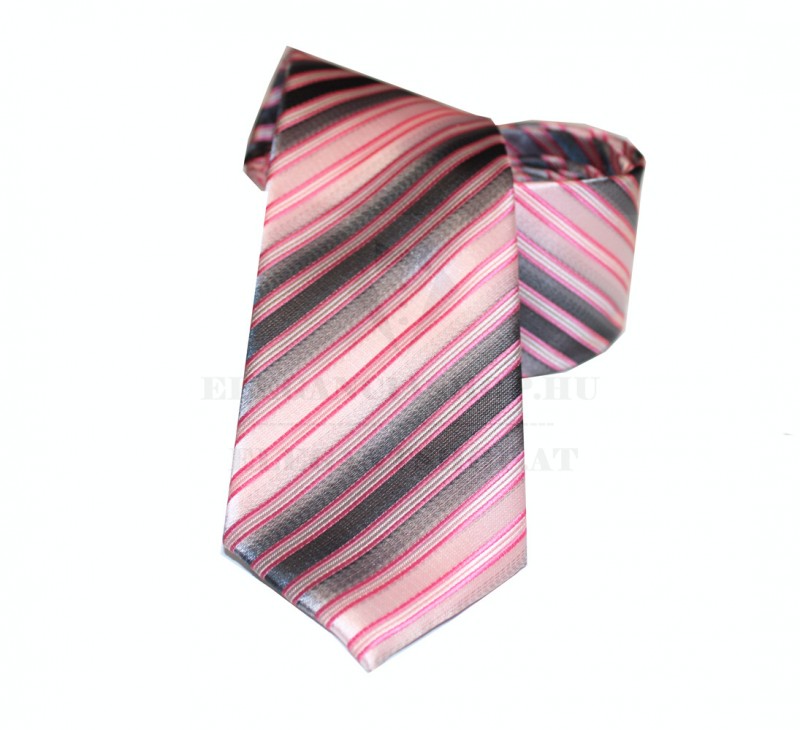 NM normál nyakkendő - Rózsaszín csíkos