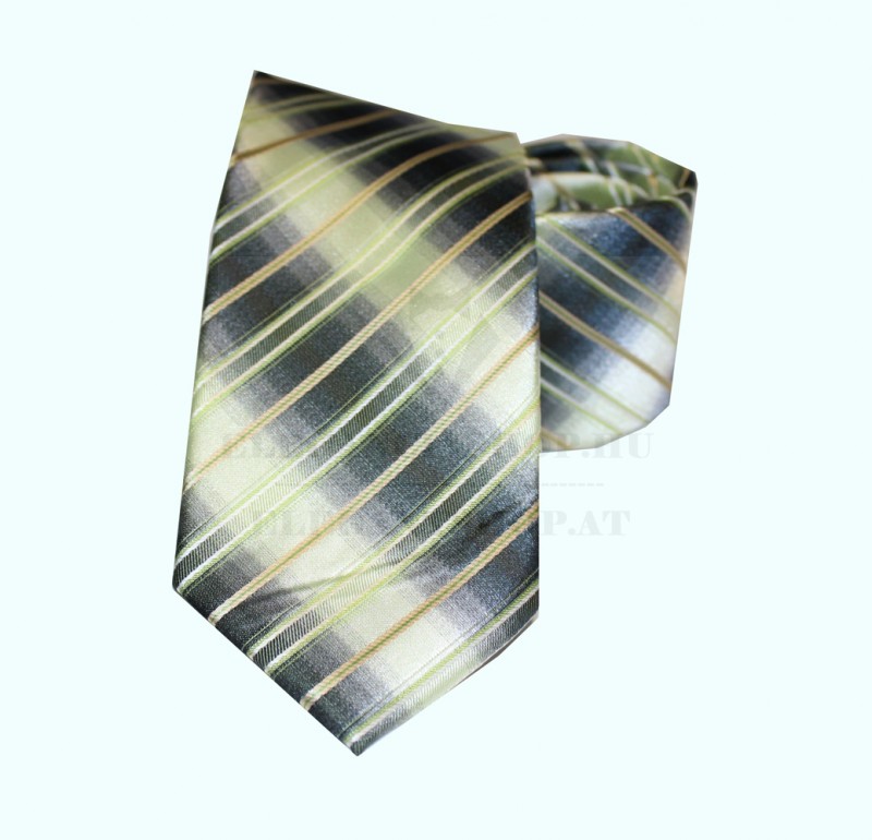 NM normál nyakkendő - Zöld-szürke csíkos
