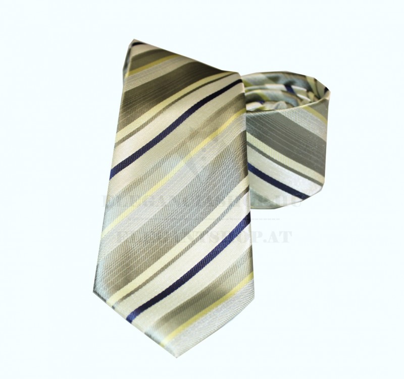 NM normál nyakkendő - Zöld-szürke csíkos