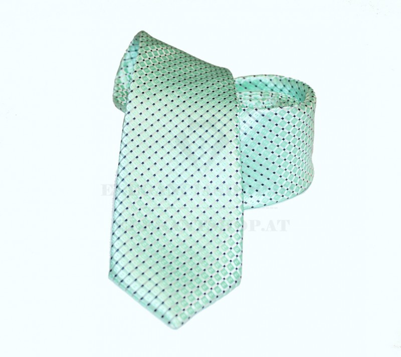 NM slim szövött nyakkendő - Zöld aprópöttyös