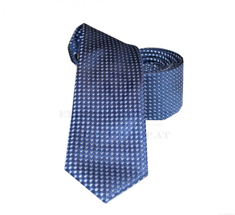 NM slim szövött nyakkendő - Kék pöttyös