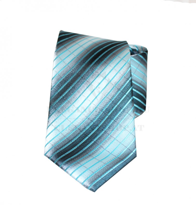 NM normál nyakkendő - Türkíz csíkos