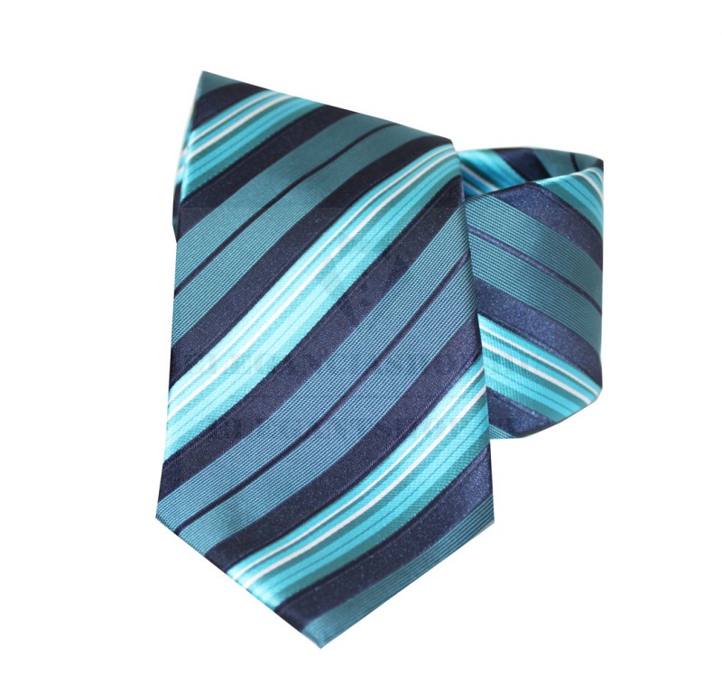 NM normál nyakkendő - Türkíz csíkos