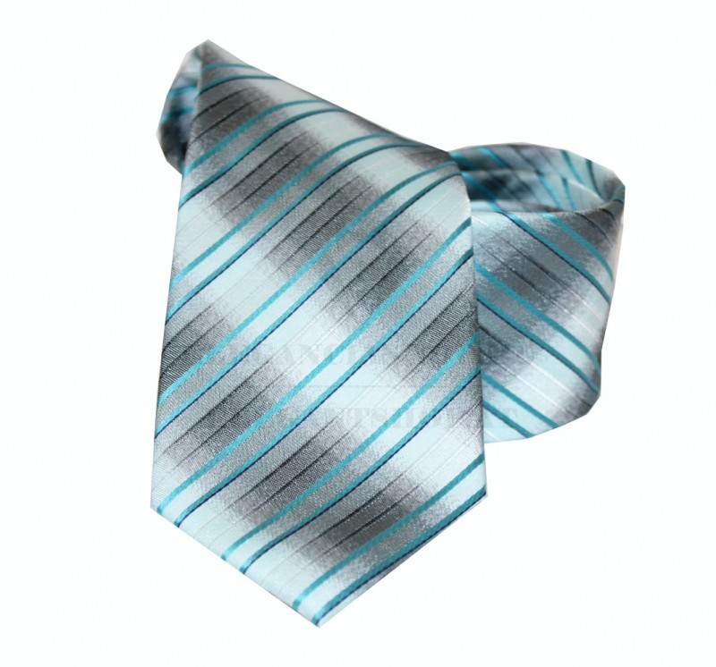 NM normál nyakkendő - Türkíz csíkos