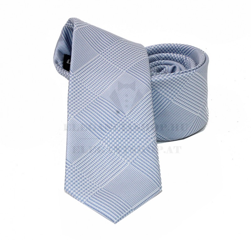 NM slim szövött nyakkendő - Kékesszürke kockás