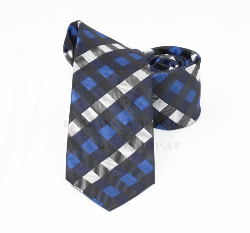 NM slim szövött nyakkendő - Kék kockás